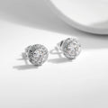 925 Sterling Silver Wedding Jewelry Classic Round Prong Setting Lab Diamonds 1.00CT D Color Moissanite Earrings for Women