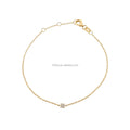 1000S 18K Solid Gold Women's Charm Bracelet with Natural Diamond Brilliant Cut Third Party Certified Wholesale Trade Assurance