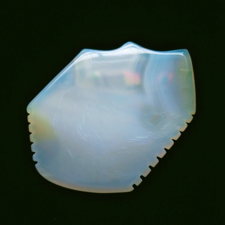 DIY Facial Massage Scraping Jade Gua Sha Grey Agate Custom Gua Sha Kerokan Tool