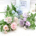 Rose Pink Silk Artificial Bouquet Wisteria Flowers for Home Wedding Christmas Mother's Day Decor Artistic Design Long Hold Time