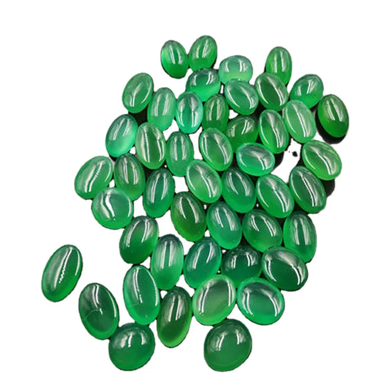 Certified Diy Jewelry Accessories Emerald Chalcedony Agate Ring Surface Bare Stone Red Agate Ring Surface