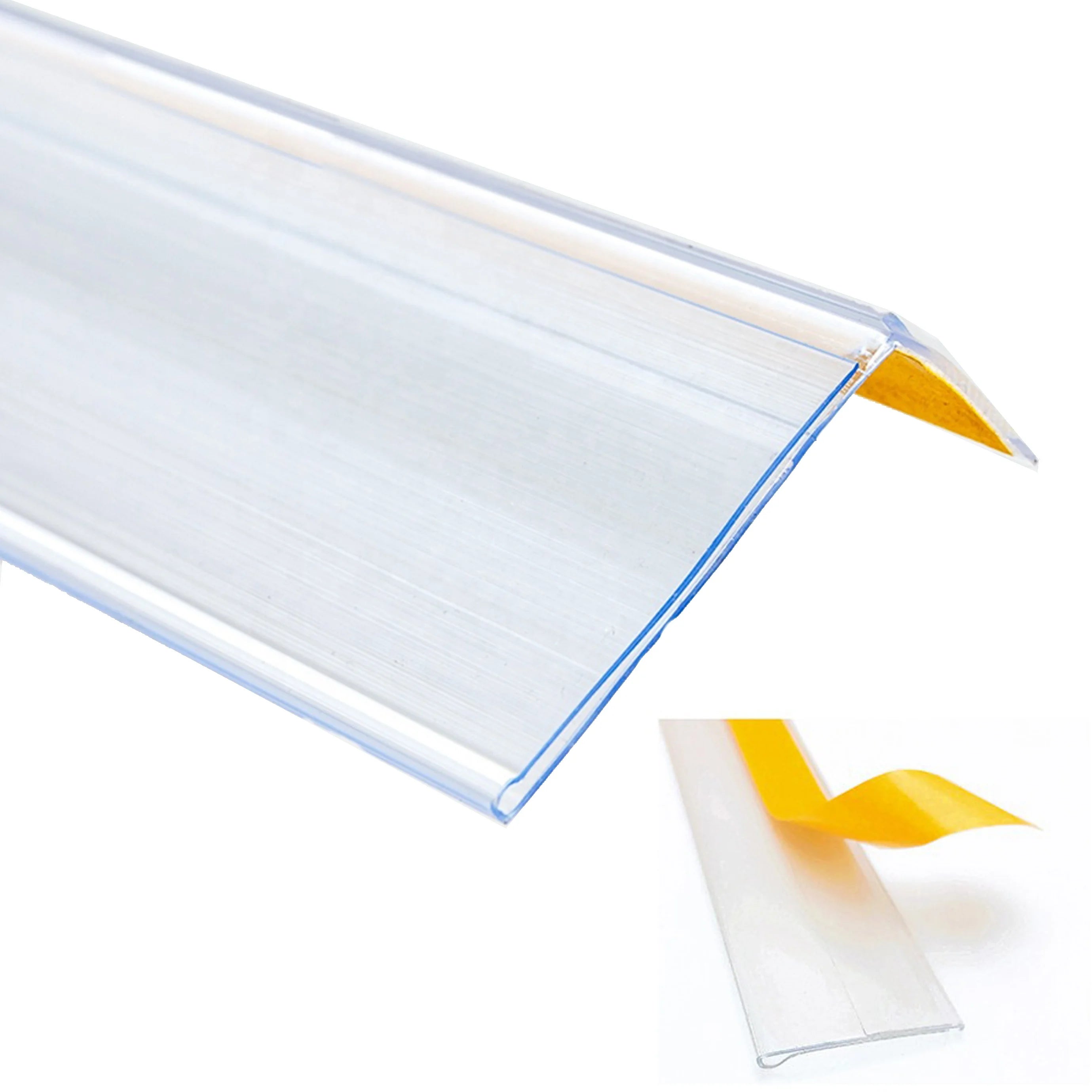 Plastic Pvc Ticket Sign Talker Data Strip Retail Shelf Label Holders for Shelving