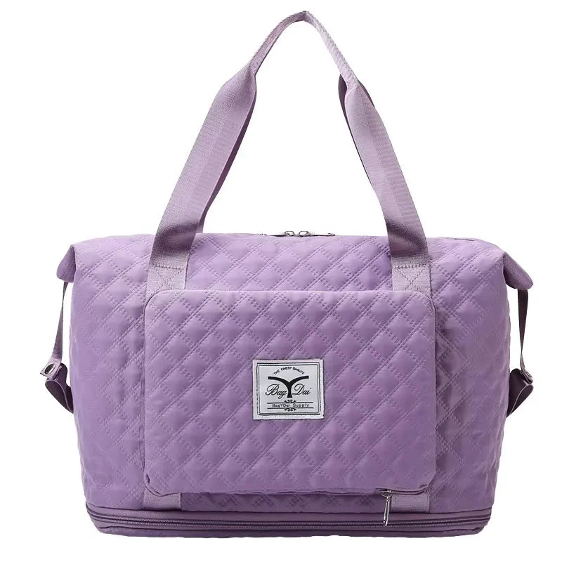 2024 Large Capacity Nylon Gym Bag for Fitness Sports Waterproof Shoes Compartment Wet/Dry Travel Tote Duffle Backpack Zipper