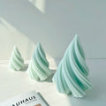 DIY Handmade Plaster Candle Ornaments INS Spiral Triangle Cone Aromatherapy Candle Silicone Mold