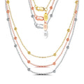 Dainty 16-24inch 925 Sterling Silver Beads Chain Choker Necklace 14k Gold Plated Layering Satellite Chain Necklaces for Women