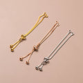 Vintage Silicone Adjustable Box Chain Jewelry Bracelet S925 Silver Extension Ended Chain