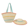 Fashion Summer UPF 50+Sun Protection Beach Hats with Bag Tote Bag Sun Cloche Floppy Straw Hat Purse and Bag Set Women