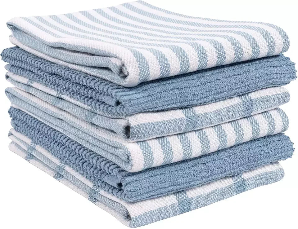 100% Cotton Antimicrobial Eco-Friendly Kitchen Dish Towels Quick-Dry Woven Solid Color Customized with Opp Bag & Carton