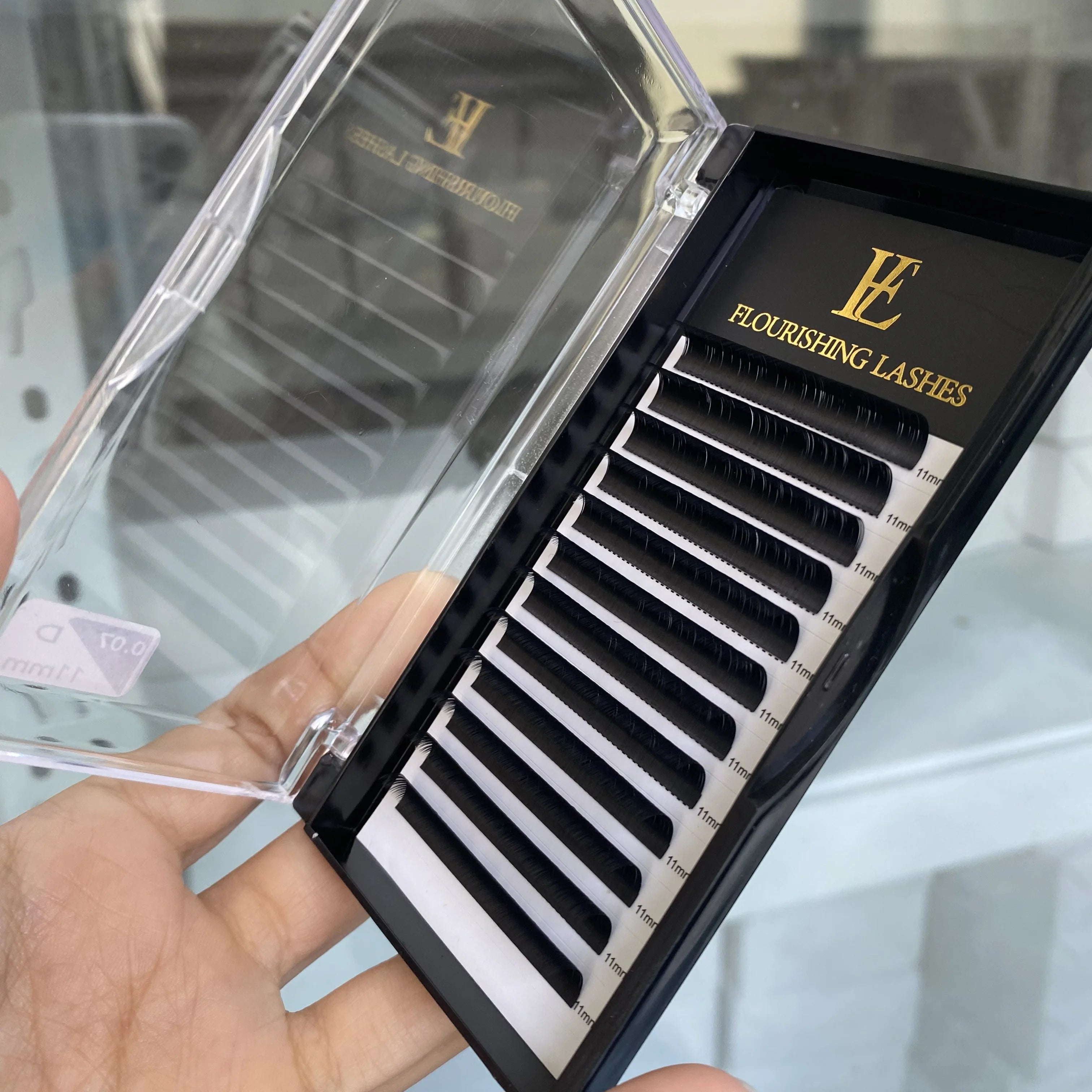 7-15mm Vegan Matte Black Volume Eyelash Extension Private Label Easy Fan 0.03 0.05 0.07 Russians Volume Soft Lash Extensions