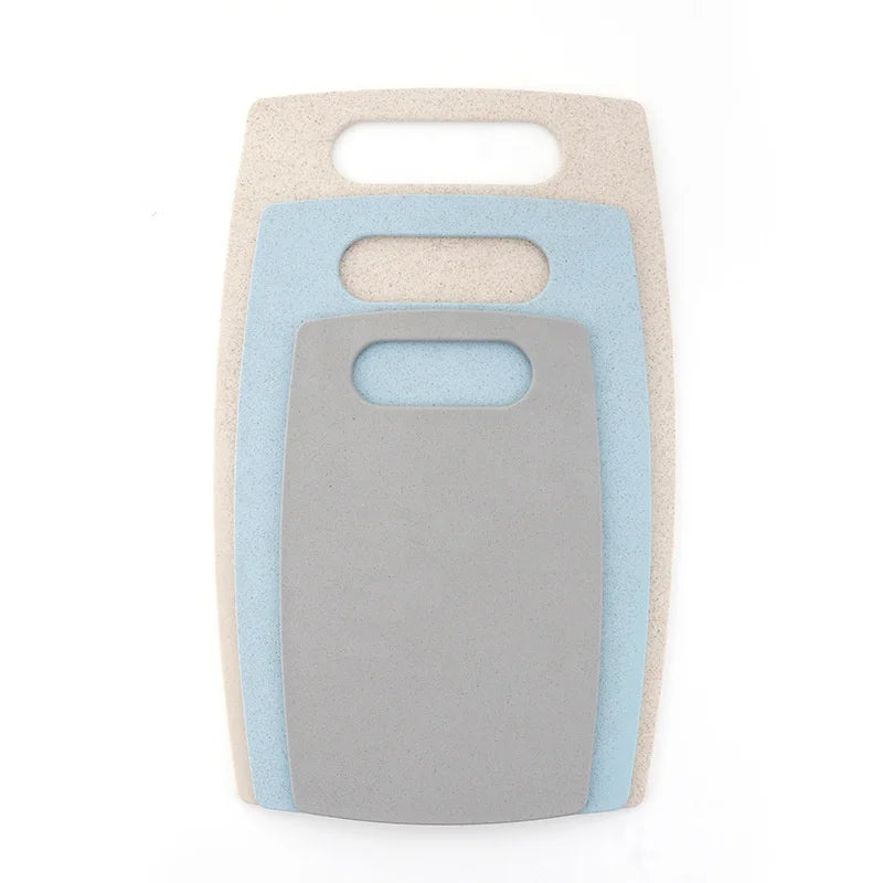 3 Pieces Customized Color PP Heat Resistant Kitchen Cutting Board with Holder Easy to Clean