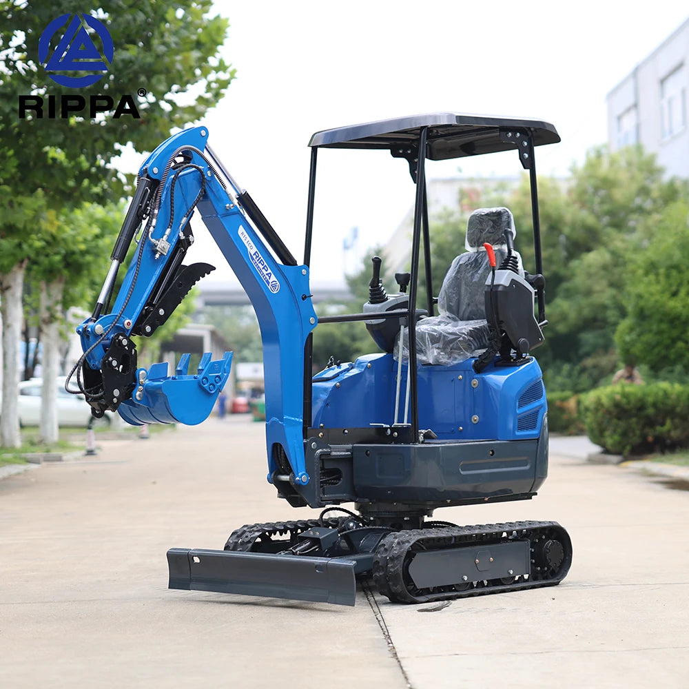 Rippa Earth-Moving Machinery Crawler Mini Excavator 1.5 Ton Imported Engine Escavatore Kubota Small Digger