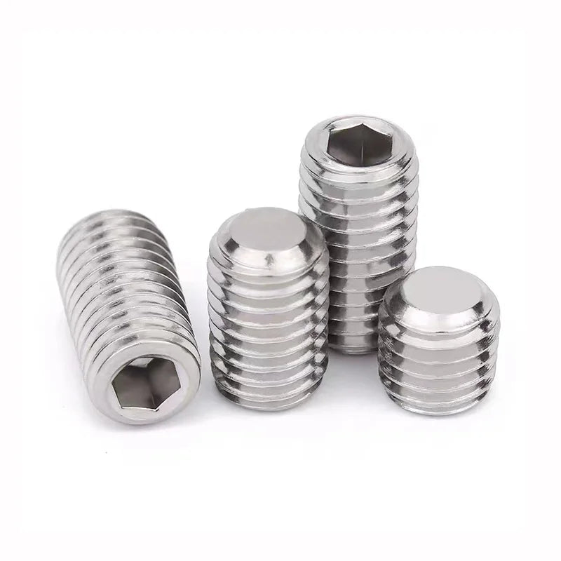 DIN 931 M1.6 M2 M3 M4 M5 M6 Stainless Steel Hex Socket Set Screw With Flat Point