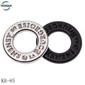 Customized Luxury Swimwear Accessory Factory-Made Flat Ring Bikini with Safety Waterproof Circle Buckle and Stamped Brand Name