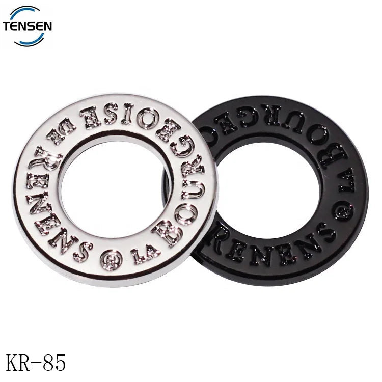 Customized Luxury Swimwear Accessory Factory-Made Flat Ring Bikini with Safety Waterproof Circle Buckle and Stamped Brand Name