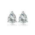 Luxury Design Trendy Fine Jewelry Women's Engagement Wedding 925 Sterling Silver Geometric Zircon Stud Earrings