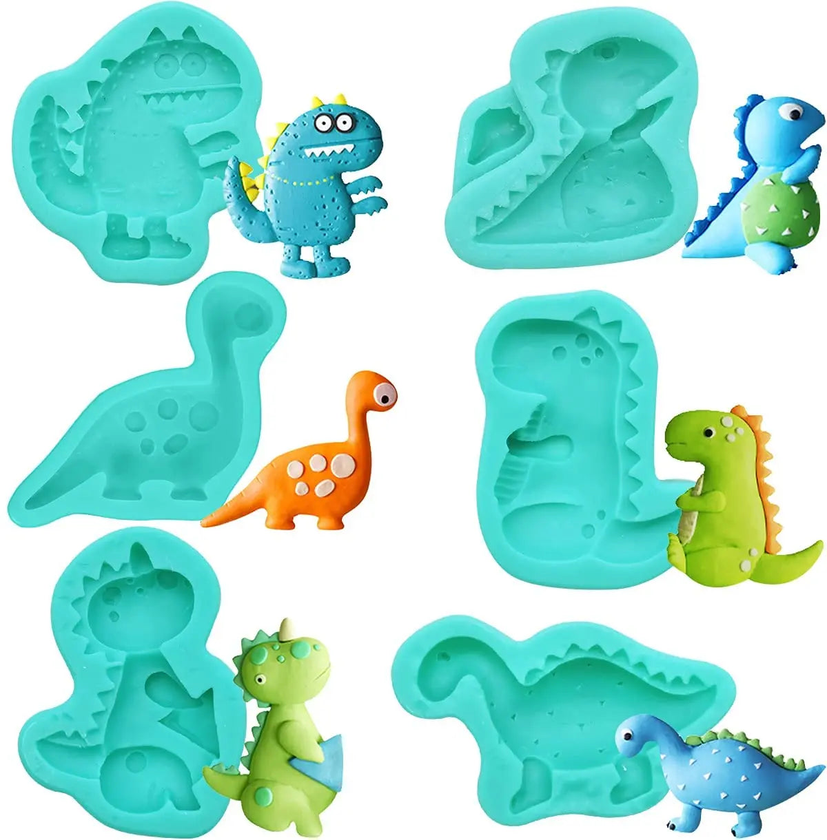 3D Dinosaur Animal Silicone Mold Suitable for Kitchen DIY Baking Mousse Pudding Jelly Soap Candles