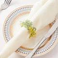 Handmade Metal Stainless Steel Eco-Friendly Napkin Rings Creative Holly Leaf Design Classic Hotel Table Setting Party Holiday