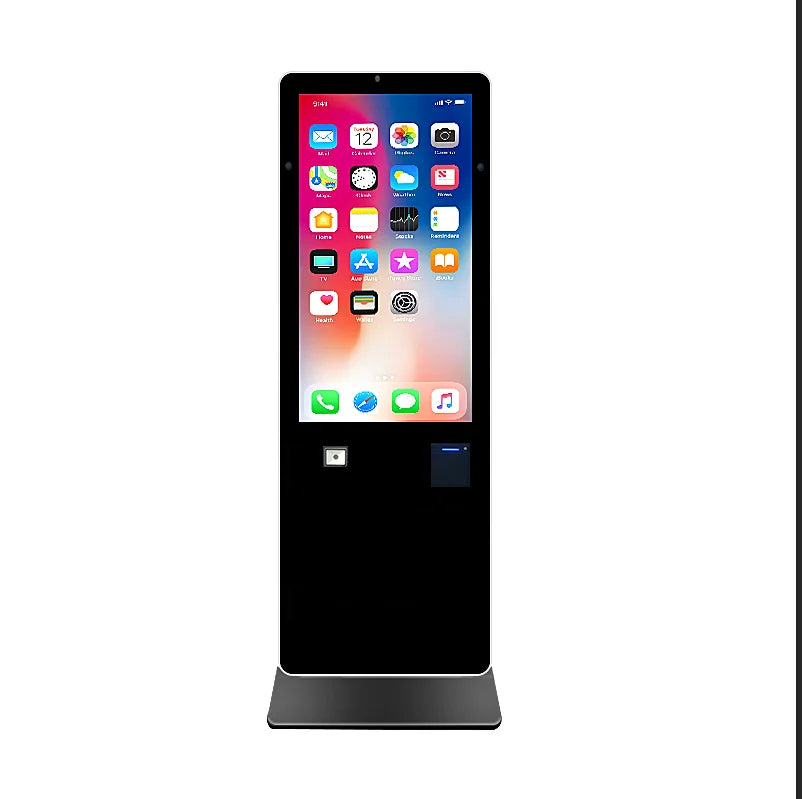 Touch Screen With Printer Floor Standing Ordering Kiosk Totem