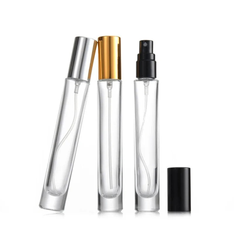 Empty 10ml Thick Bottom Round Screw Neck Refillable Perfume Glass Mist Spray Bottle Wholesale