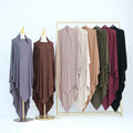 2025 New Premium Cotton Jersey Comfortable Long Khimar Muslim Women Overhead Hijab Scarf Traditional Muslim Clothing Accessories MegaBDM