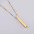 Wholesale Engraveable Stainless Steel Jewelry Gold 14k bar Necklace Blank