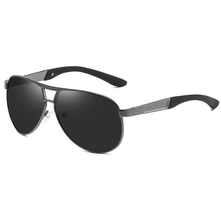 SKYWAY Classic Driving Male Sunglasses Fashion Men Polarized Double Bridge Metal Sun Glasses