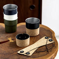 Reusable Cork Leather Coffee Cup Sleeves Hand Protection Drink Grip Cup Cover Cup Holder