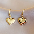 Hot Selling New Arrival Women Stainless Steel Heart Shaped Drop Earrings Jewelry Accessories