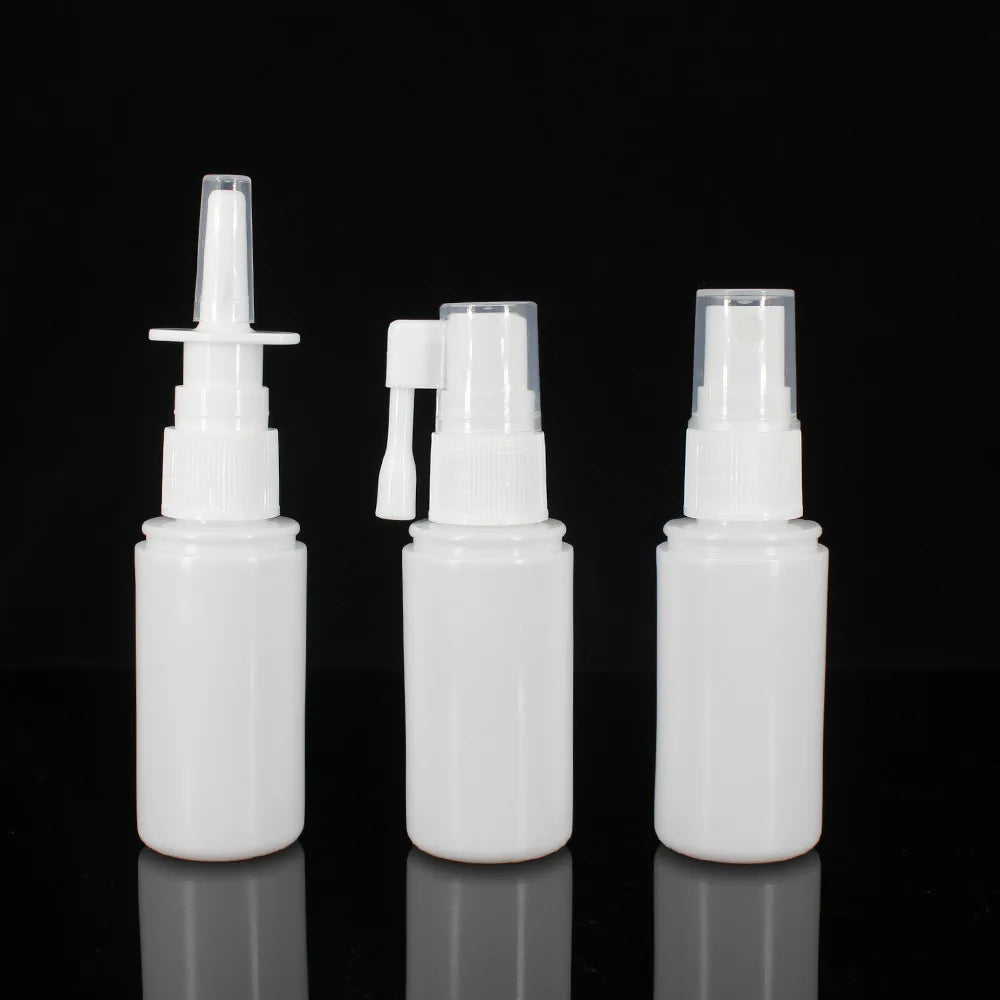 5ML Plastic Nasal Spray Bottles HDPE White Plastic Bottle with Mist Nasal Sprayer Bottle