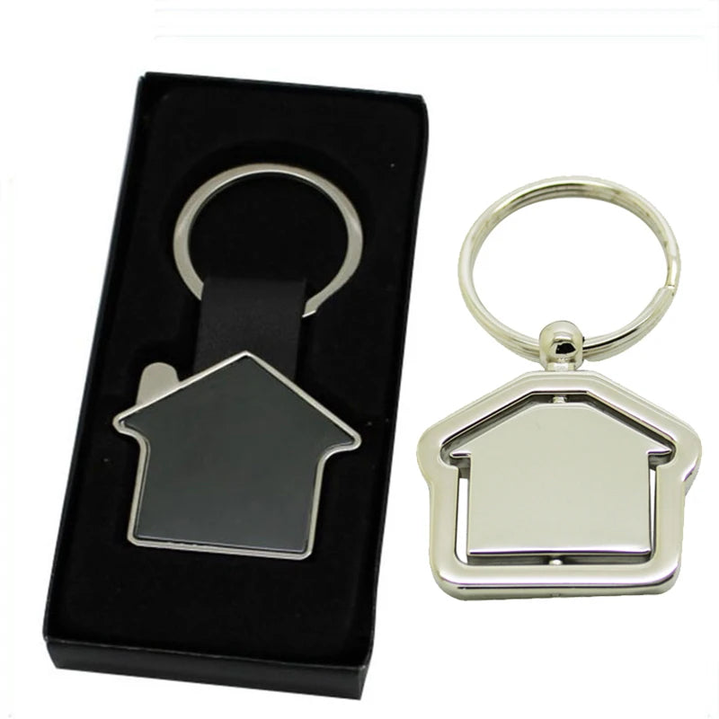 Factory Custom Logo Keyring Shape Soft Hard Enamel Custom Metal Name Logo Key Chain Keychain Real Estate Gifts Boxes