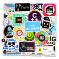 50Pcs Creative Programming Programmer Graffiti Stickers for Water Cup Computer Luggage Geek Vinyl Software Sticker