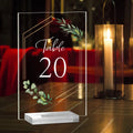 Ourwarm 1-20 Numero De Table Arch Hexagon Oval Blank Clear Signs Wedding Table Decor Acrylic Stand Table Numbers