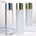 100ml 120ml Clear Frosted Glass Large Capacity Pure Dew Gold Silver Screw Cap Toner Straight Round Lotion Bottles