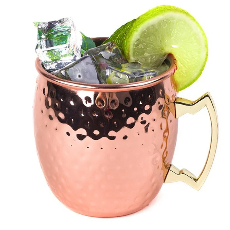 XHL SUB 500ml Hammered Wine Mule Mug Stainless Steel Moscow Pineapple Coffee Beer Custom Glass Ceramic PP Drinkware Back School
