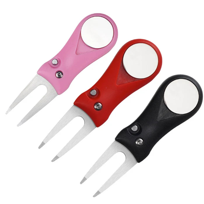 Colorful Auto Repair Tools Cheap Switch Blade Golf Divot Tool with Metal & Silk Screen Printing Painted Technique