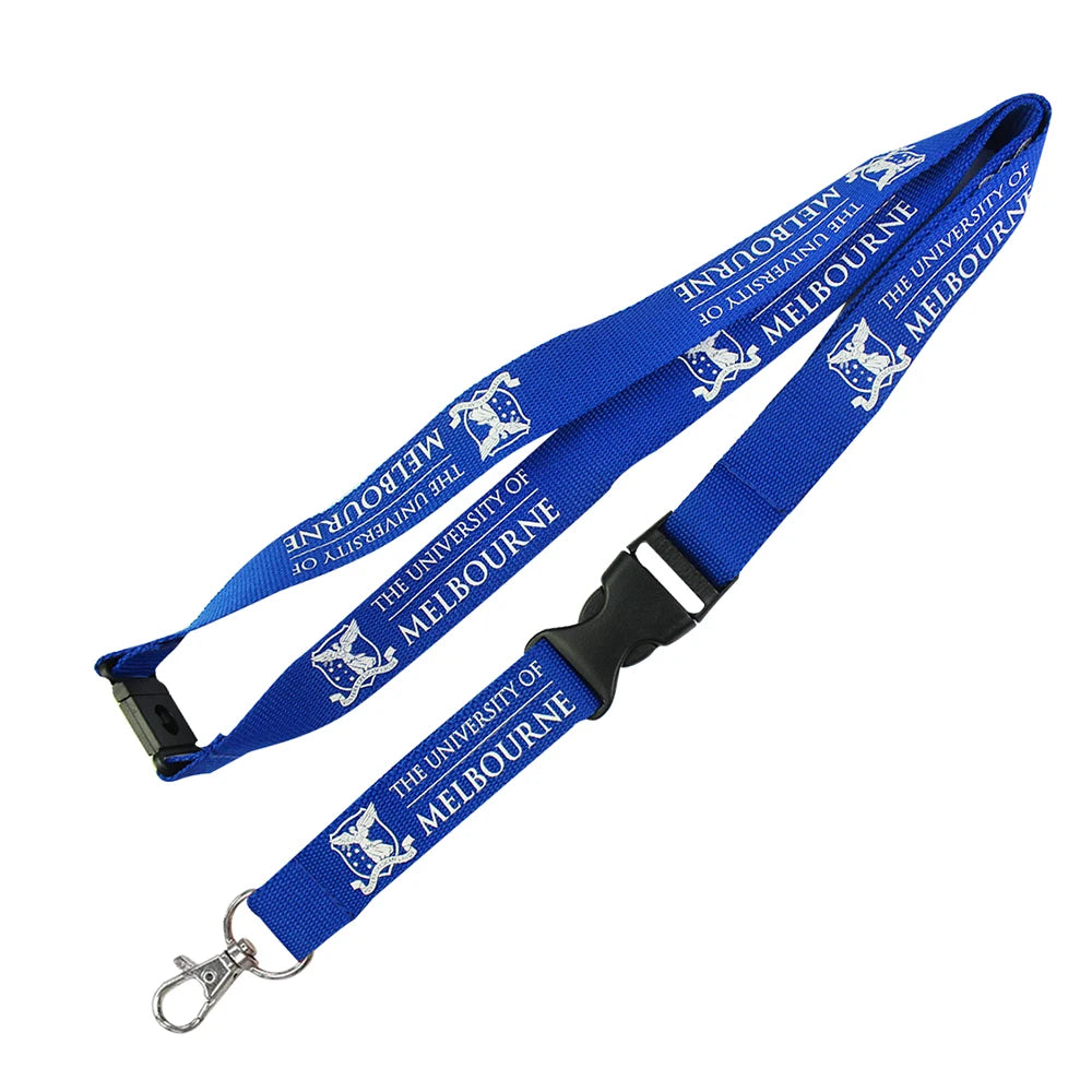 0.8 Inch Width Silk Print Lanyard with Snap Hook Buckle and Safety Release