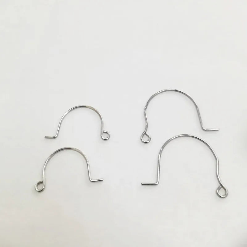 Stainless Steel Fashion Big and Small Bridge Half Circle Loop Diy Earrings Jewelry Making Wholesale Earring Hooks