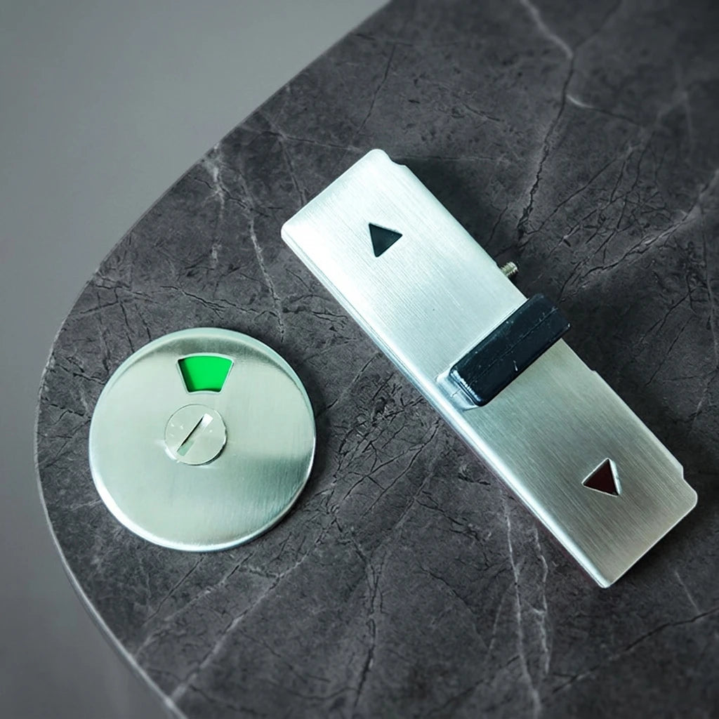 Factory Portable Phenolic Board WC Hardware Partition Fittings Stainless Steel SS304 Toilet Indicator Turn Door Locks