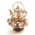 Top Seller 2022 New Arrival Ethiopian Arabica Tea Set with Pot and Tray Turkish Ceramic Tea Pot Cup Sets for Coffee