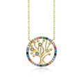 INS Popular Fashion 925 Sterling Silver Jewelry Diamond/Zircon Tree of Life Pendant Necklace for Women