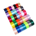 Colorful Decorative Ribbon 25 Yards Single Face Polyester Satin Gift Wrapping Ribbon Roll 4cm