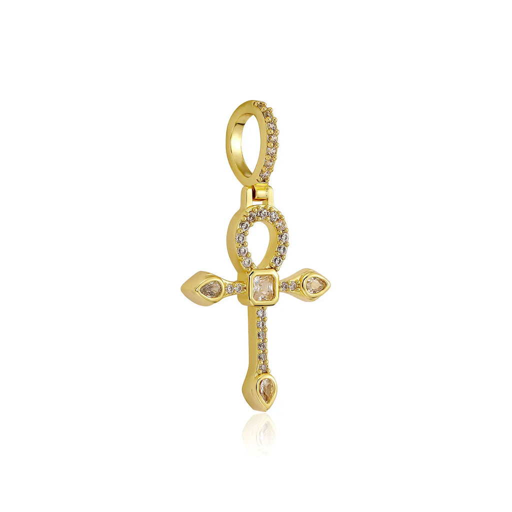 Fine Cross Pave Diamond Pendant Sparkling 5A CZ Cross Pendant Jewelry Hip Hop Cross Pendant Necklace for Women Men Unisex