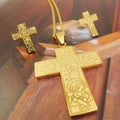 316L Stainless Steel Cross Pendant Earring Jewelry Wedding Partycross Mother's love Gift Necklace Set for Women
