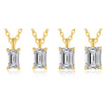 Qx Custom Gold Plated Vintage Minimalist Luxury Fashion Fine Jewelry 925 Sterling Silver Brilliant Cut Zircon Pendant Party
