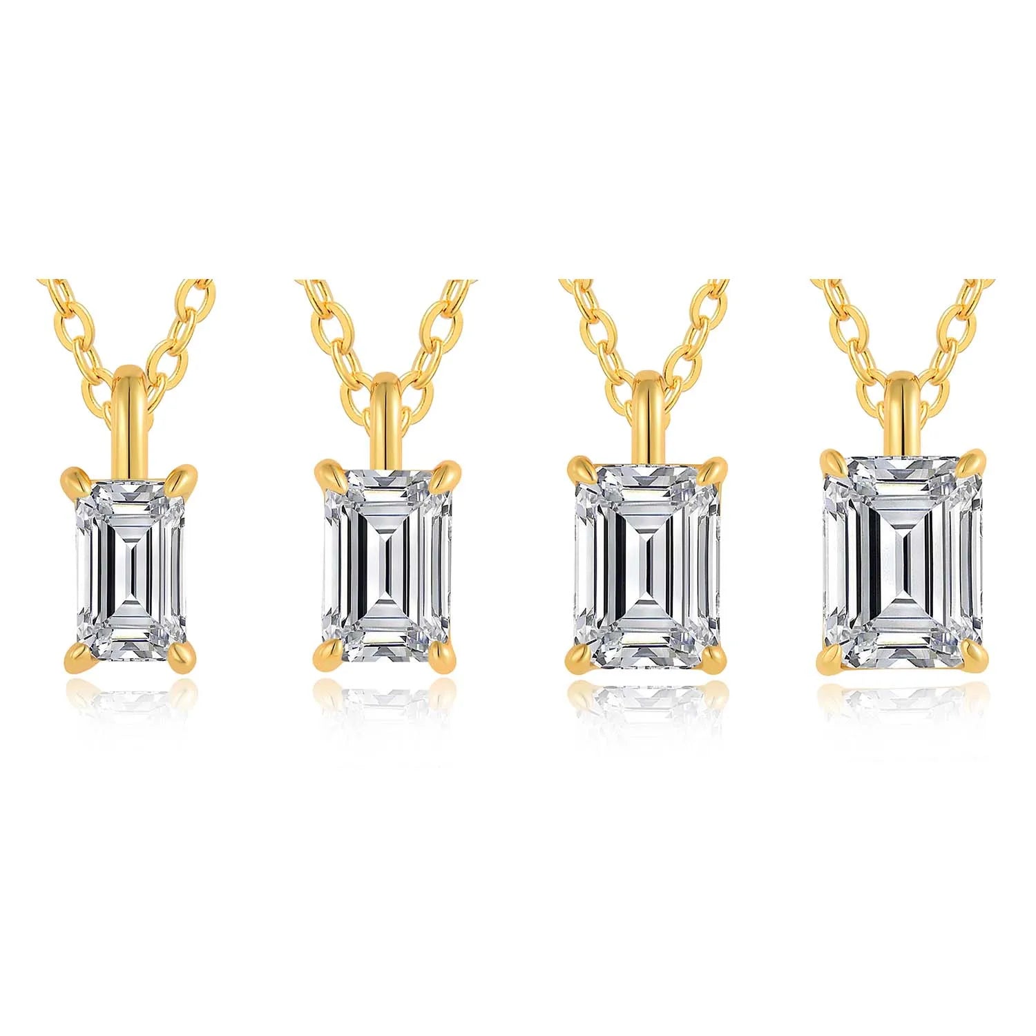 Qx Custom Gold Plated Vintage Minimalist Luxury Fashion Fine Jewelry 925 Sterling Silver Brilliant Cut Zircon Pendant Party