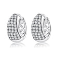 925 Sterling Silver Classic Simple Ear Buckles Women's Fine Jewelry with Dazzling Zircon Stone Cute Fashion Earrings Gift BSE658