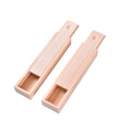 Slim Sliding Lid Wooden Box Wooden Cutlery Box Rectangle Wooden Box for Long Candle and Cutlery