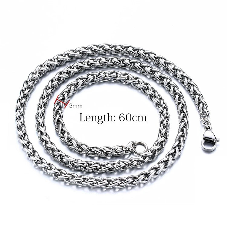 Y156 Wholesale Collar De Acero Inoxidable Hiphop 316L Stainless Steel 3mm Dragon Bone Chain for Men Fashion Jewelry Necklaces