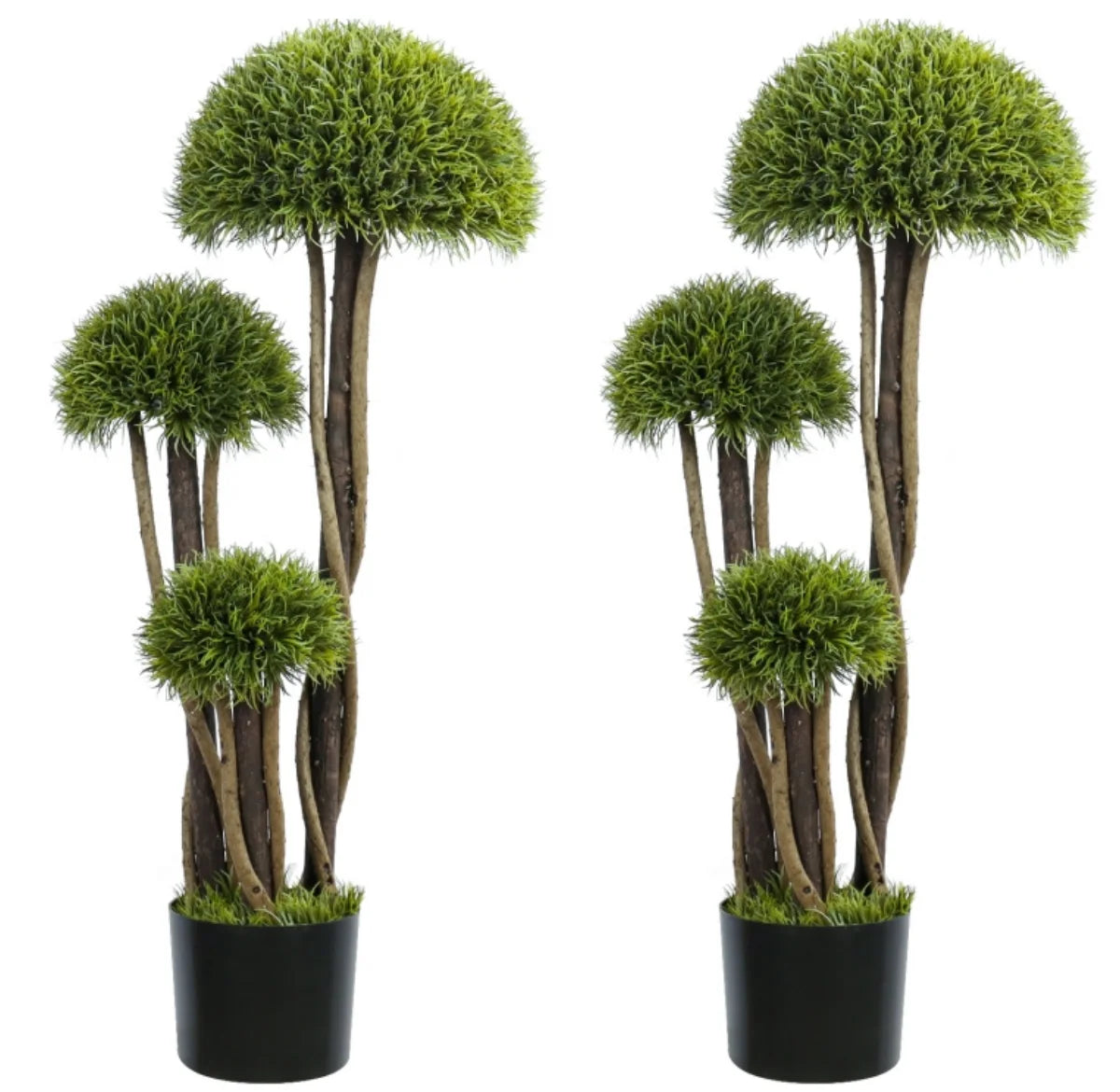 C083 Artificial Plants Plastic UV Protected Faux Real Topiary Green Plant Bonsai Artificial Tree Potted for Garden Door Decor