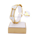 Stainless Steel 18K Gold Plated Women Jewelry Stone Diamond Cubic Zirconia Luxury Bracelets